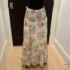 Elegant Floral Print Maxi Skirt